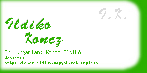 ildiko koncz business card